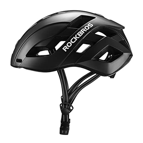 Mountain Bike Helmet : ROCKBROS Bike Helmets - Mountain Bike Adult Cycling Helmet for Men and Women Allaround Breathable Adjustable Lightweight Helmet with Removable Magnetic Cover Black Red and Titanium Color