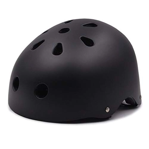 Mountain Bike Helmet : Round MTB Bike Helmet Kids Adults Men Women Sport Accessory Cycling Helmet Adjustable Head Size Mountain Road Bicycle Helmet Unisex (Color : Black)