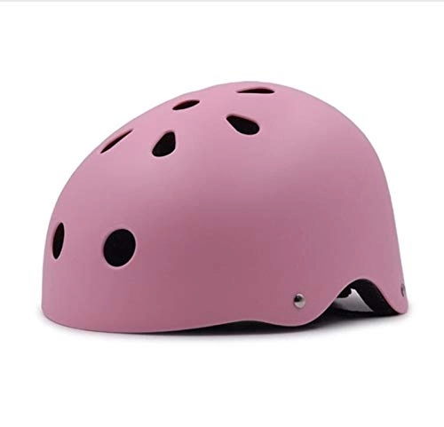 Mountain Bike Helmet : Round MTB Bike Helmet Kids Adults Men Women Sport Accessory Cycling Helmet Adjustable Head Size Mountain Road Bicycle Helmet Unisex (Color : Light pink)