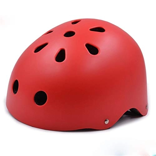 Mountain Bike Helmet : Round MTB Bike Helmet Kids Adults Men Women Sport Accessory Cycling Helmet Adjustable Head Size Mountain Road Bicycle Helmet Unisex (Color : Red)