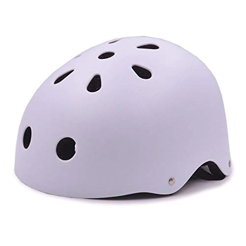 Mountain Bike Helmet : Round MTB Bike Helmet Kids Adults Men Women Sport Accessory Cycling Helmet Adjustable Head Size Mountain Road Bicycle Helmet Unisex (Color : White)