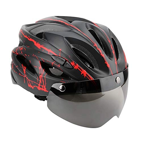 Mountain Bike Helmet : Safety Helmet Bike Cycling EPS Integrally Protective Helmet Mountain Road Safety Helmet with Goggles