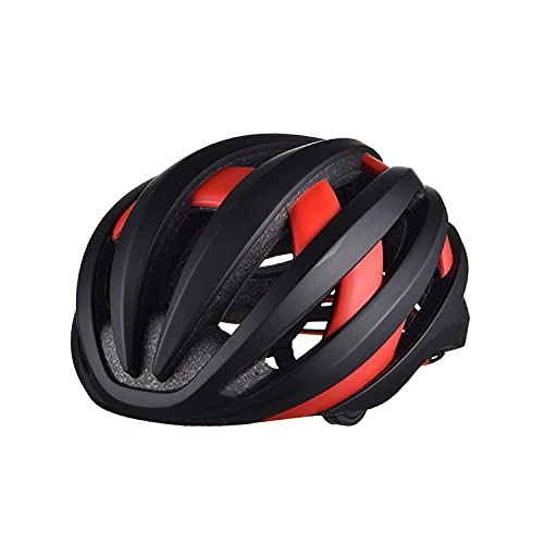 Mountain Bike Helmet : SCDJK Mens Bike Helmet With Led And Bluetooth, MTB Bike Bicycle Skateboard Scooter Hoverboard Helmet, Integrated Bicycle Helmet, Adjustable Size For Adults Men / Women(Color:Red)