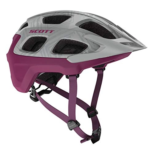Mountain Bike Helmet : Scott Vivo 2019 MTB Bicycle Helmet Grey / Purple, L (59-61cm)