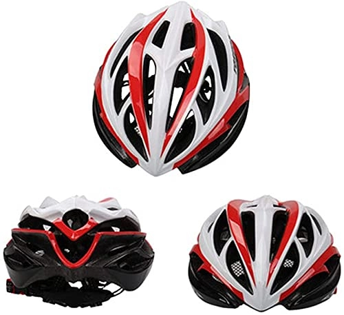 Mountain Bike Helmet : SDFOOWESD bicycle helmet mtb helmet allround cycling helmets Bicycle Helmet Adult Adjustable Men Women Ultra-Light and Breathable Bicycle Helmets, For Bicycle Road Bike Cycle Riding(Color:Red white)