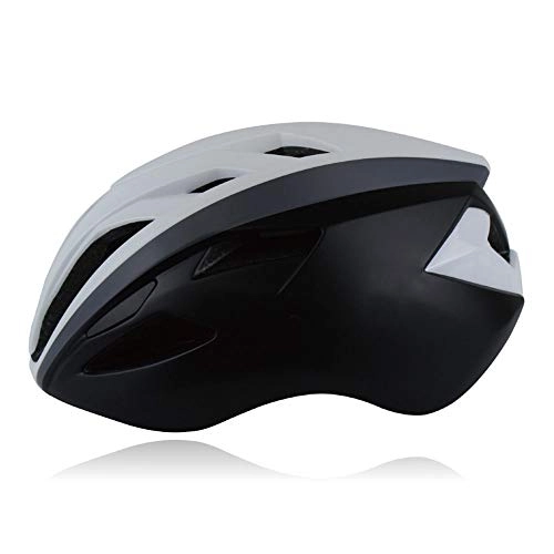 Mountain Bike Helmet : Sebasty Bicycle Helmet Adult Integrated Molding Mountain Bike Road Bike Riding Helmet (Color : Black White)