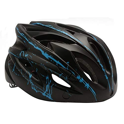 Mountain Bike Helmet : Sebasty Bicycle Riding Magnetic With Goggles Helmet Mountain Bike Integrated Molding Helmet Outdoor Riding Equipment (Color : Blue)