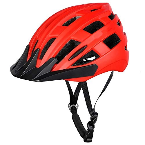 Mountain Bike Helmet : SFBBBO bike helmet Cycling Helmet Ultralight Adjustable Safety Cap Mtb Mountain Road Bicycle Electric Bike Mtb Men Women Helmet M54-58cm Red