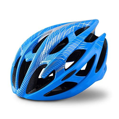 Mountain Bike Helmet : SGEB Integrally Molded Racing Cycling Helmets Outdoor Sports Ultralight Bicycle Helmet Breathable Mountain Bike Road Bike Helmet, Blue, M