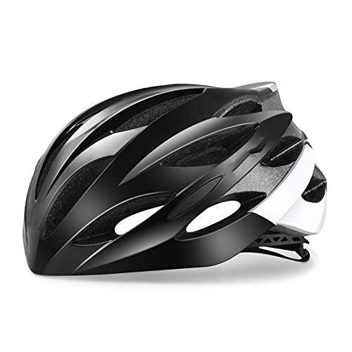 Mountain Bike Helmet : SGEB Outdoor Sports Racing Cycling Helemt Ultralight Mountain Bike Road Bike Helmet Breathable Bicycle Helmet, Black White, M