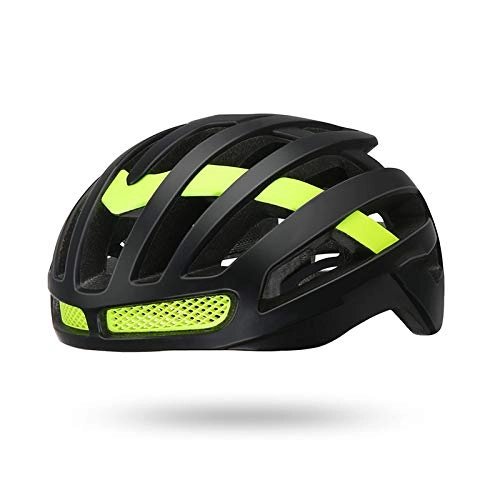 Mountain Bike Helmet : SGEB Outdoor Ultralight Road Mountain Cycling Helmet Integrally Molded Bike Helmet Sporst Breathable Bicycle Helmet, Black Green, L(59-62)