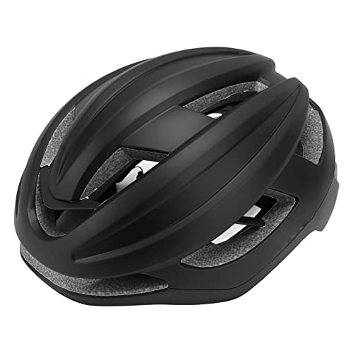 Mountain Bike Helmet : Shanrya Mountain Bike Helmet, Road Bike Helmet Breathable Heat Dissipation for Riding (Matte Black)
