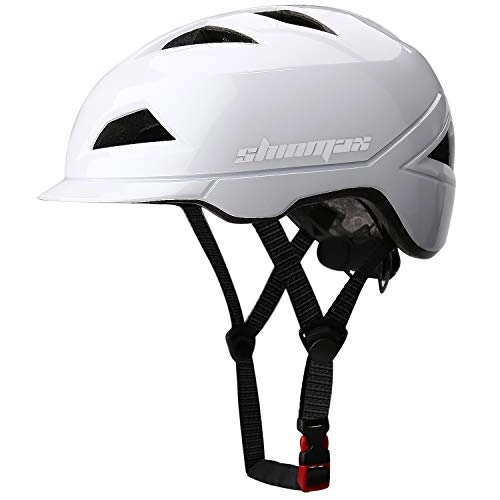 Mountain Bike Helmet : Shinmax Bicycle Helmet with Detachable Safety Rear LED Light, CE Certificate, Adjustable Adults Helmet Mens Women, Adults Bike Skateboard Mtb Mountain Road Bike Helmet Super Light Bike Helmet 57-62CM