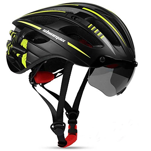 Mountain Bike Helmet : Shinmax Bike Helmet, Ce Certified Adjustable Specialized Bike Helmet Mtb Mountain Bike Helmet with Removable Magnet Sun Visor, Cycling Moutain Road Helmet with Detachable Safety Rear Led Light