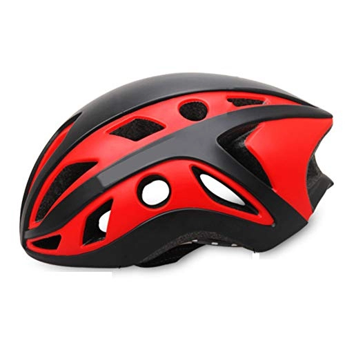 Mountain Bike Helmet : shuhong Riding Helmet Mountain Bike Road Bike Integrated Molding Sturdy Breathable Ultra-light Adult Men And Women 57-61cm, Red