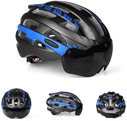 Mountain Bike Helmet : Size Adjustable Sports Helmet Bicycle Helmet Outdoor Mountain Bike Helmet Breathable High Strength Safety Helmet Effective xtrxtrdsf (Color : Blue)
