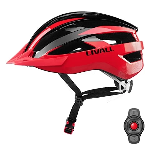 Mountain Bike Helmet : Smart Bike Helmet with LED Taillight, Bluetooth Cycling Helmet with Wireless Remote Control, SOS Alert and Built in Microphone and Speakers, Adult Men and Women, Waterproof