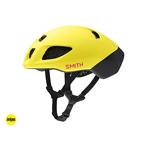 Mountain Bike Helmet : Smith Optics Ignite MIPS Adult MTB Cycling Helmet - Matte Citron / Peony / Large