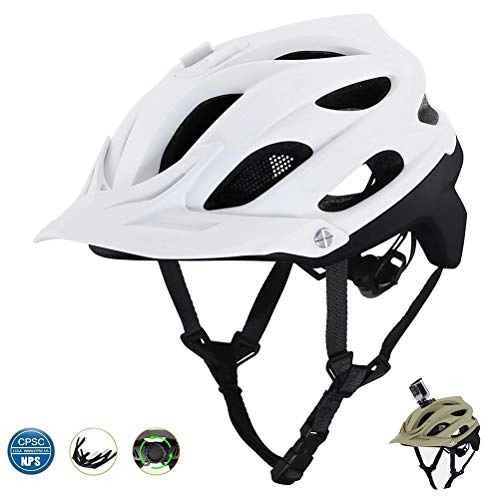 Mountain Bike Helmet : Specialized Bike Helmet for Adult, Adjustable CPSC CE Certified Safety Cycling Helmets with Removable Visor, Ultralight Bicycle Helmets for Men Women Mountain and Road ( Color : B , Size : M=(55~61CM) )