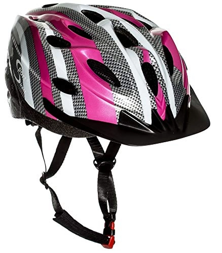 Mountain Bike Helmet : Sport Direct SH515 55-58cm Junior / Ladies Helmet - Multicolour(Pink / Graphite / White)