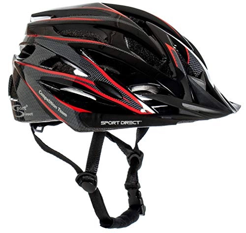 Mountain Bike Helmet : Sport Direct "Team Comp 24 Vent Bicycle Helmet Mens Graphite 58-61cm CE EN1078:2012+A1:2012