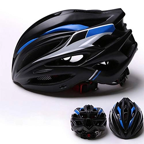 Mountain Bike Helmet : Stella Fella Helmets Men Bicycle Helmet With Lights Cycling Helmet Mountain Bike Helmet Adult Hard Hat Riding Gear (Color : Blue)