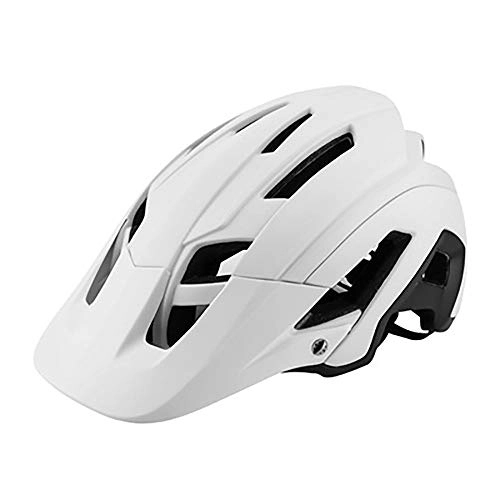 Mountain Bike Helmet : Stella Fella Helmets Men Big Hat Bicycle Helmet Mountain Bike One-piece Riding Helmet Men And Women Breathable Helmetn (Color : White)