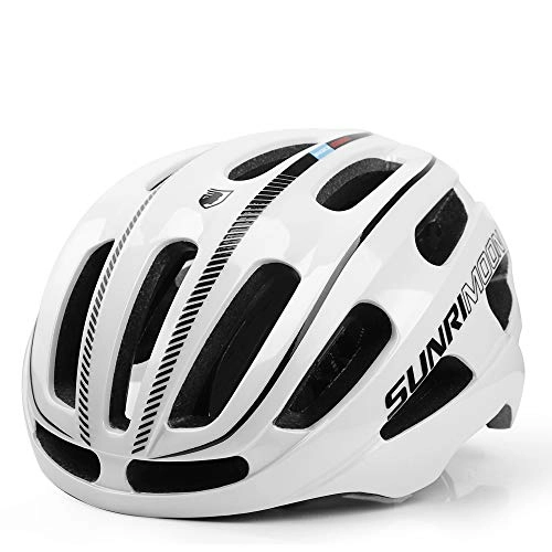 Mountain Bike Helmet : SUNRIMOON Bike Helmet Road & Mountain Cycling Helmets with LED Safety Light Adjustable Size for Adults Men / Women