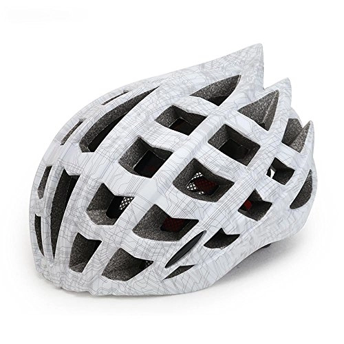Mountain Bike Helmet : TBSHLT Bicycle Helmet Integrated Skeleton With Insect Nets Helmet Adjustable Lightweight Helmet for Men and Women, white
