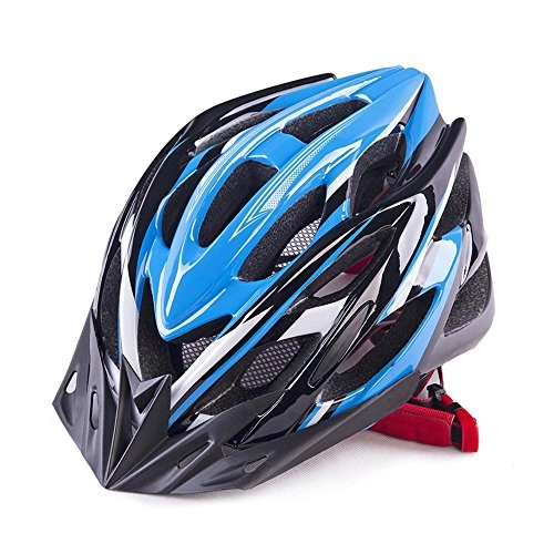 Mountain Bike Helmet : TBSHLT Bicycle Helmet Unisex Adult Bike Cycle Racing Helmet with Removable Visor and Liner Adjustable One-piece Helmet With Insect Net, E