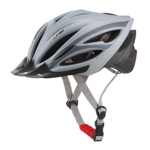 Mountain Bike Helmet : TBSHLT Fashion Bicycle Helmet Mountain Bike Cycling Helmet One-piece Hat Men and Women Light Equipment L Code 21 Vents, gray