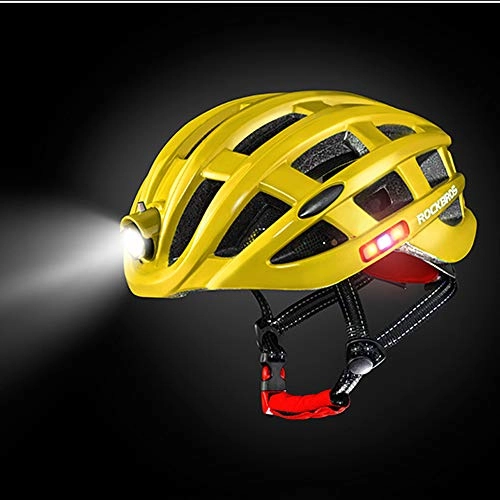 Mountain Bike Helmet : TIANMIAOTIAN Light Cycling Helmet, Bike Ultralight Helmet, Intergrally-Molded Mountain, Road Bicycle MTB Helmet, Safe Men Women 57-62Cm, Yellow