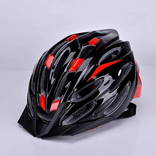 Mountain Bike Helmet : TONGDAUR Motorcycle Helmet Bicycle Helmet Mountain Bike Riding Helmet Road Safety Helmet With Insect Net Outdoor Riding Equipment Size (Color : Red)