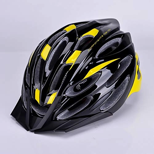 Mountain Bike Helmet : TONGDAUR Motorcycle Helmet Bicycle Helmet Mountain Bike Riding Helmet Size Adjustable Road Safety Insect-proof Breathable (Color : Yellow)