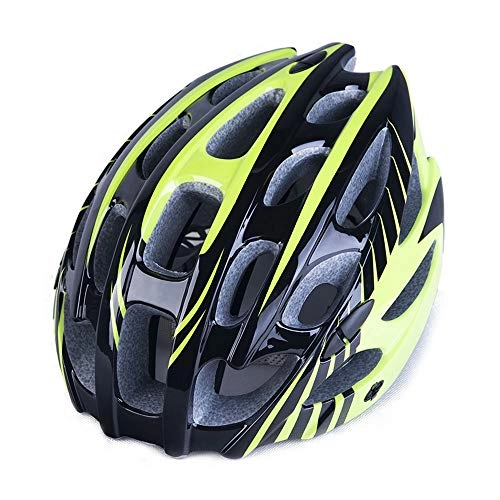 Mountain Bike Helmet : TONGDAUR Motorcycle Helmet Bicycle Integrated Riding Helmet Bicycle Riding Helmet Mountain Bike Helmet For Men and Women (Color : Yellow)