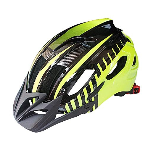 Mountain Bike Helmet : TONGDAUR Motorcycle Helmet Bicycle Mountain Bike Safety Helmet Integrated Molding Helmet Universal Riding Equipment Safety Helmet (Color : Yellow)