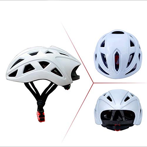 Mountain Bike Helmet : TONGDAUR Motorcycle Helmet Cycling Bicycle Bicycle Mountain Bike Integrated Molding Sports Helmet Men And Women Breathable (Color : White)