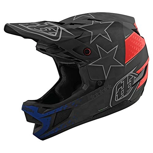 Mountain Bike Helmet : Troy Lee Designs Adult | BMX | Downhill | Mountain Bike D4 Carbon Freedom 2.0 Helmet W / MIPS (Black / Red, MD)