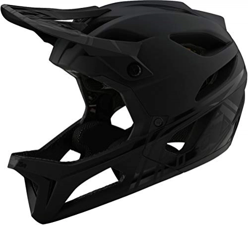 Mountain Bike Helmet : Troy Lee Designs Adult Full Face | Enduro | Downhill | All Mountain | Mountain Biking Stage Stealth Helmet with MIPS (Medium / Large, Midnight)