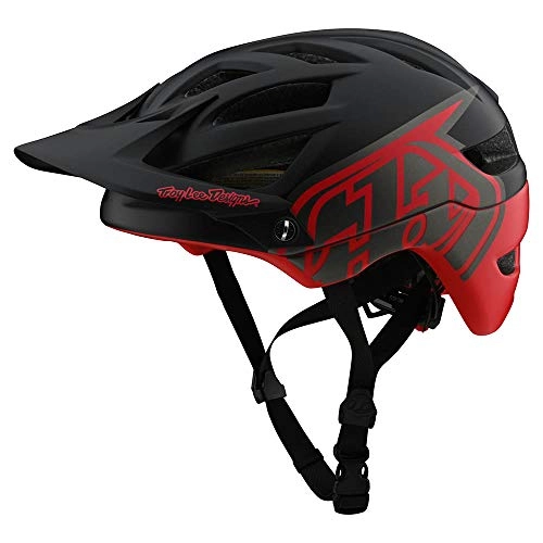Mountain Bike Helmet : Troy Lee Designs Adult | Trail | All Mountain | Mountain Bike A1 MIPS Classic Helmet (XS, Black / Red)