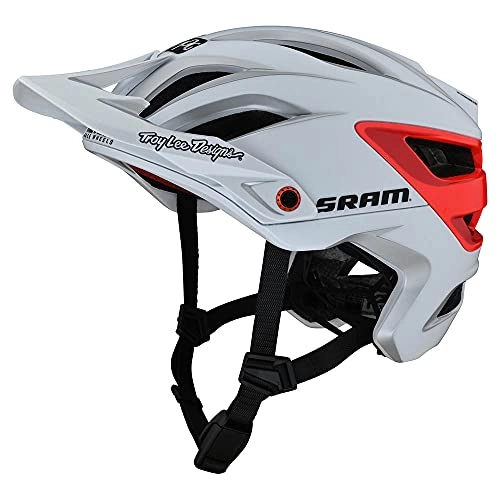Mountain Bike Helmet : Troy Lee Designs Adult|Trail|XC|Mountain Bike A3 Helmet SRAM W / MIPS (White / Red, MD / LG)