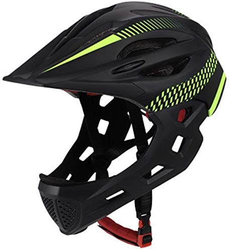 Mountain Bike Helmet : TXYFYP Kids Bicycle Helmet, Integral Detachable Helmet Cycling Mountain Road Bicycle Helmet Kids Riding Helmet, Children Full-Face Chin Guard for Bicycling