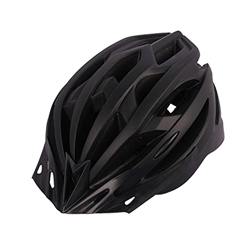 Mountain Bike Helmet : Unisex Men Women Ultralight MTB Bike Helmet With Tail Light Cycling Safety Helmet Utility To Use(Color:Black)
