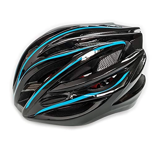 Mountain Bike Helmet : UPANBIKE Mountain Bike Helmet One-piece Adjustable Light Weight Cycling Bicycle Head Protective Medium Size(Blue Stripe)
