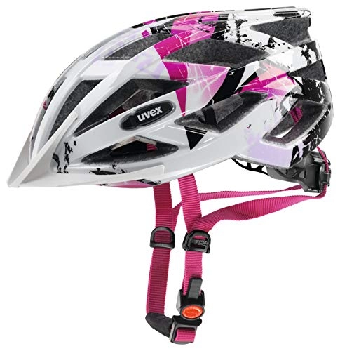 Mountain Bike Helmet : Uvex Air Wing Bike Helmet - White / Pink, 52-57 cm