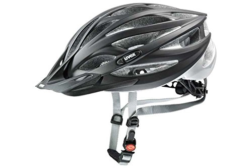 Mountain Bike Helmet : uvex Unisex's Adult, Oversize Bike Helmet, Black mat Silver, 61-65 cm