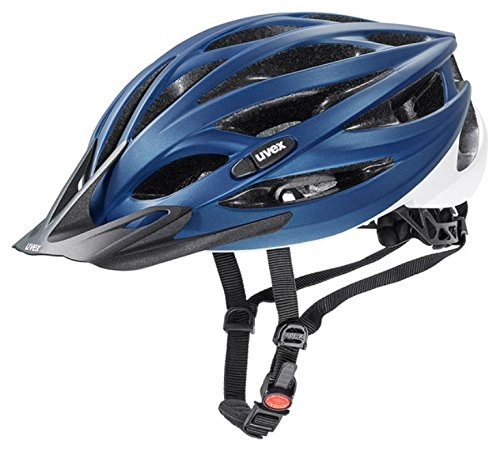 Mountain Bike Helmet : uvex Unisex's Oversize-4101600 Adult, Oversize Bike Helmet, Blue-White mat, 61-65 cm
