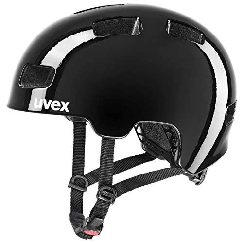 Mountain Bike Helmet : uvex Unisex-Youth hlmt 4 Mini me Bike Helmet, Black-White, 55-58 cm