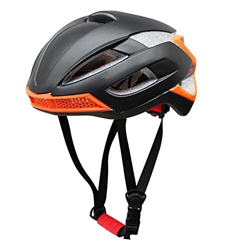 Mountain Bike Helmet : V GEBY Cycling Helmet Bike Helmet Adjustable Breathable Head Protector Cycling Accessory(L-black&orange)