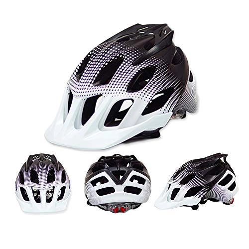 Mountain Bike Helmet : VANURX Cycle Bike Helmet, Safety Protection And Breathable, for Women Men, Cycling Mountain & Road Bicycle Adjustable Adult, blackandwhite, 58to62cm
